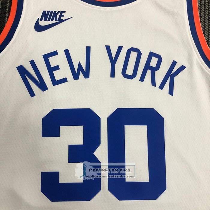 Camiseta New York Knicks Julius Randle NO 30 75th Anniversary Blanco